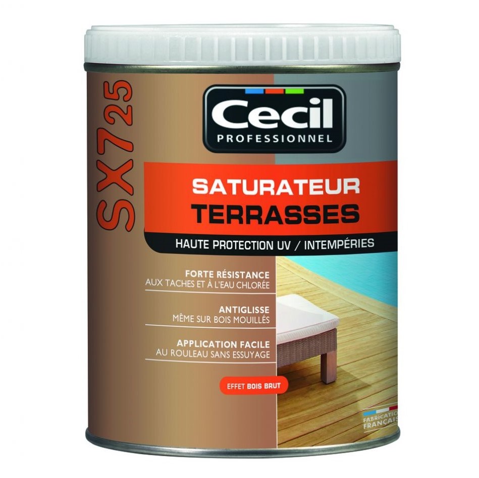 CECIL - Saturateur terrasses bois SX725 - naturel - 1L