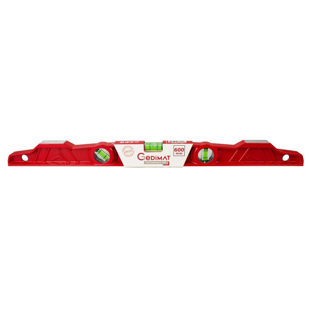 GEDIMAT Performance Pro - Niveau trapèze à bulle acier Long. 60cm