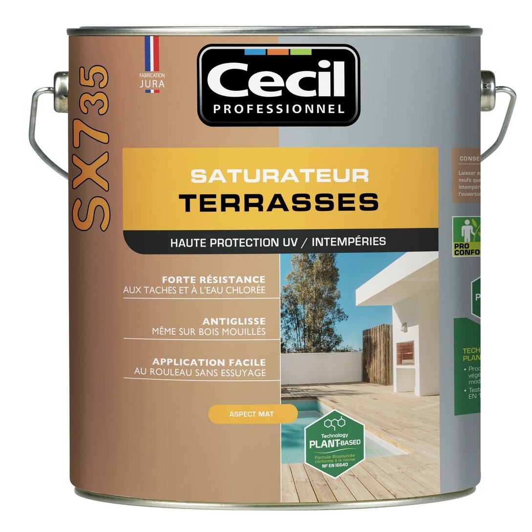 CECIL - Saturateur terrasses bois SX735 - naturel - 5L