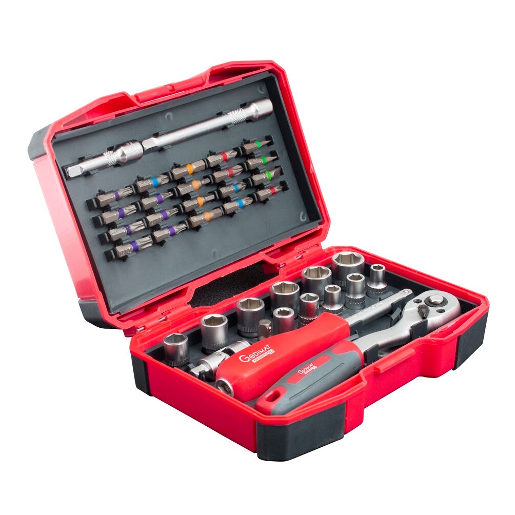 GEDIMAT Performance Pro - Coffret de serrage avec 37 embouts + accessoires