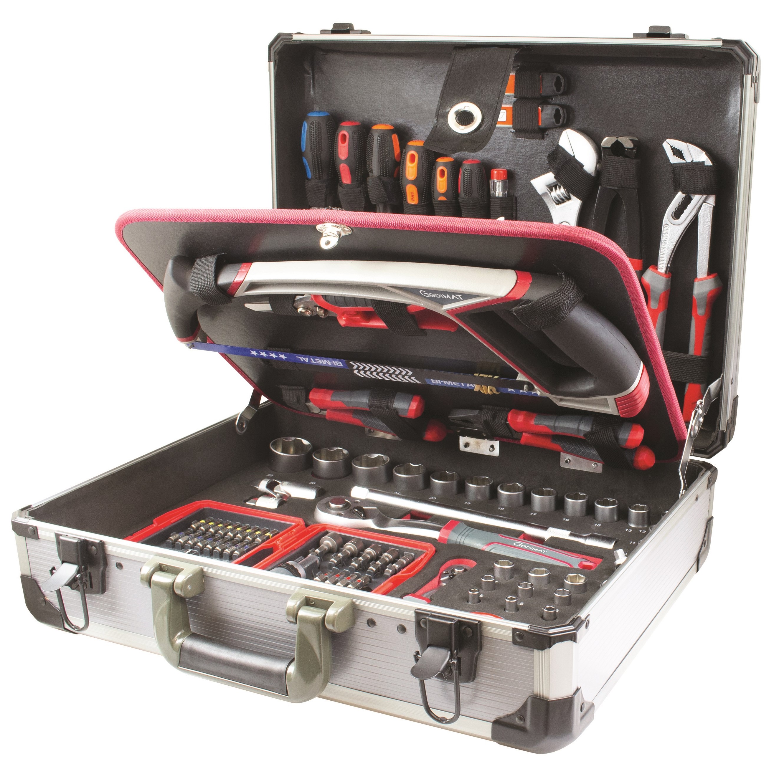 GEDIMAT Performance Pro - Valise alu de 153 outils