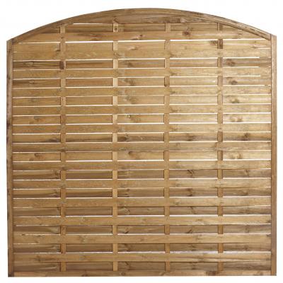 Panneau brise vue arrondi bois Ep. 45mm x l. 1.80 x H. 1.80m