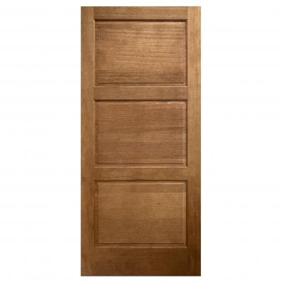 Porte bois exotique COLONIALE 3P - brut - l. 83 x H. 211cm