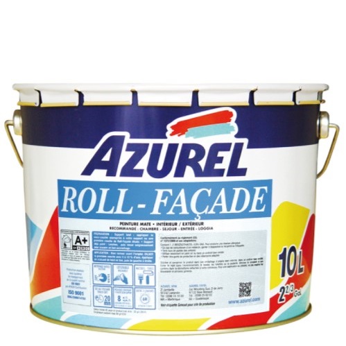 AZUREL - Peinture ROLL-FACADE - blanc mat - 10L