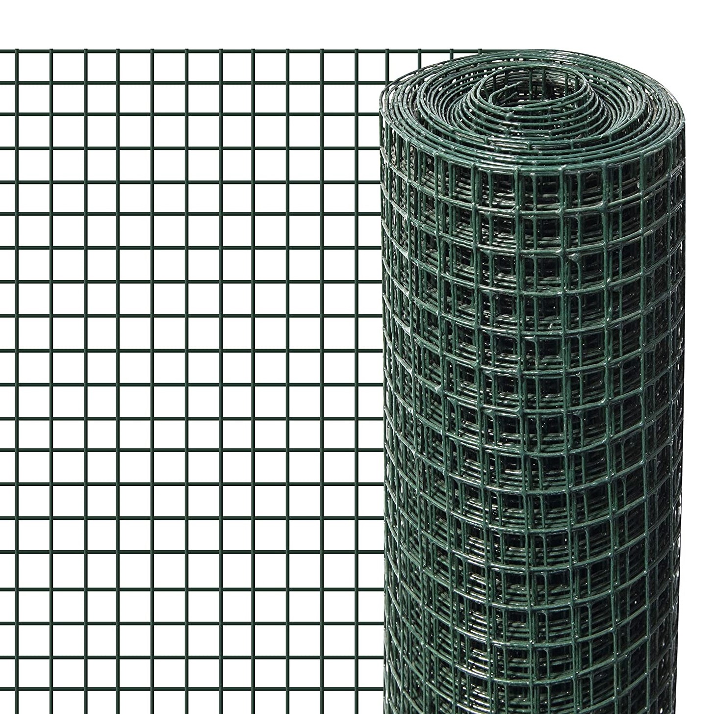 Grillage volière mailles carrées 13 x 13mm - vert - ø1.2mm x H. 1m - rouleau de 5m