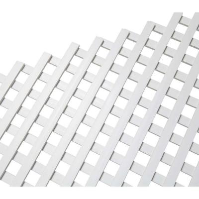 Panneau trellis fixe PVC - blanc - l. 122 x L. 244cm