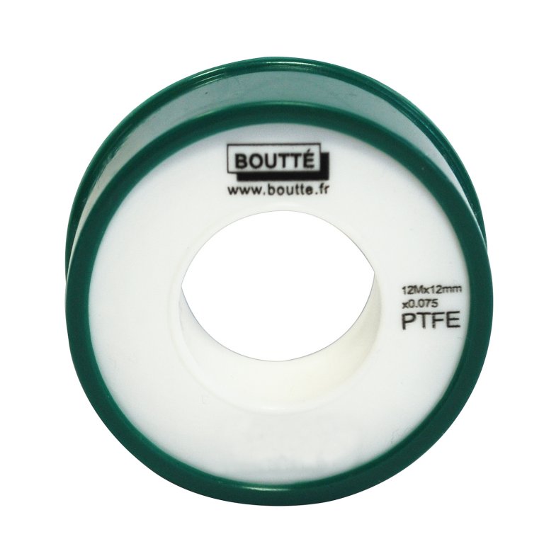 BOUTTE - Ruban téflon d'étanchéité - blanc - l. 12mm x L. 12m - vendu par 2