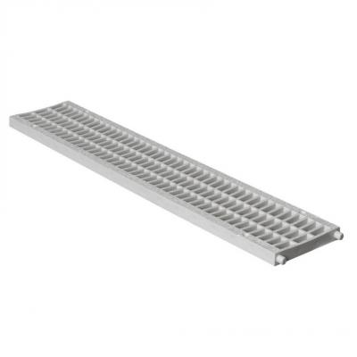 FIRST - Grille renforcée pour caniveau PVC - gris - l. 100 x L. 500mm