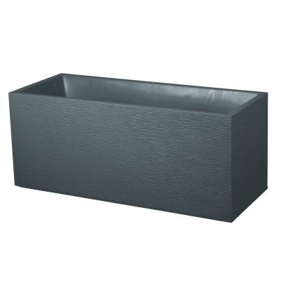 EDA - Bac à fleur GRAPHIT rectangle plastique - gris anthracite - 98L