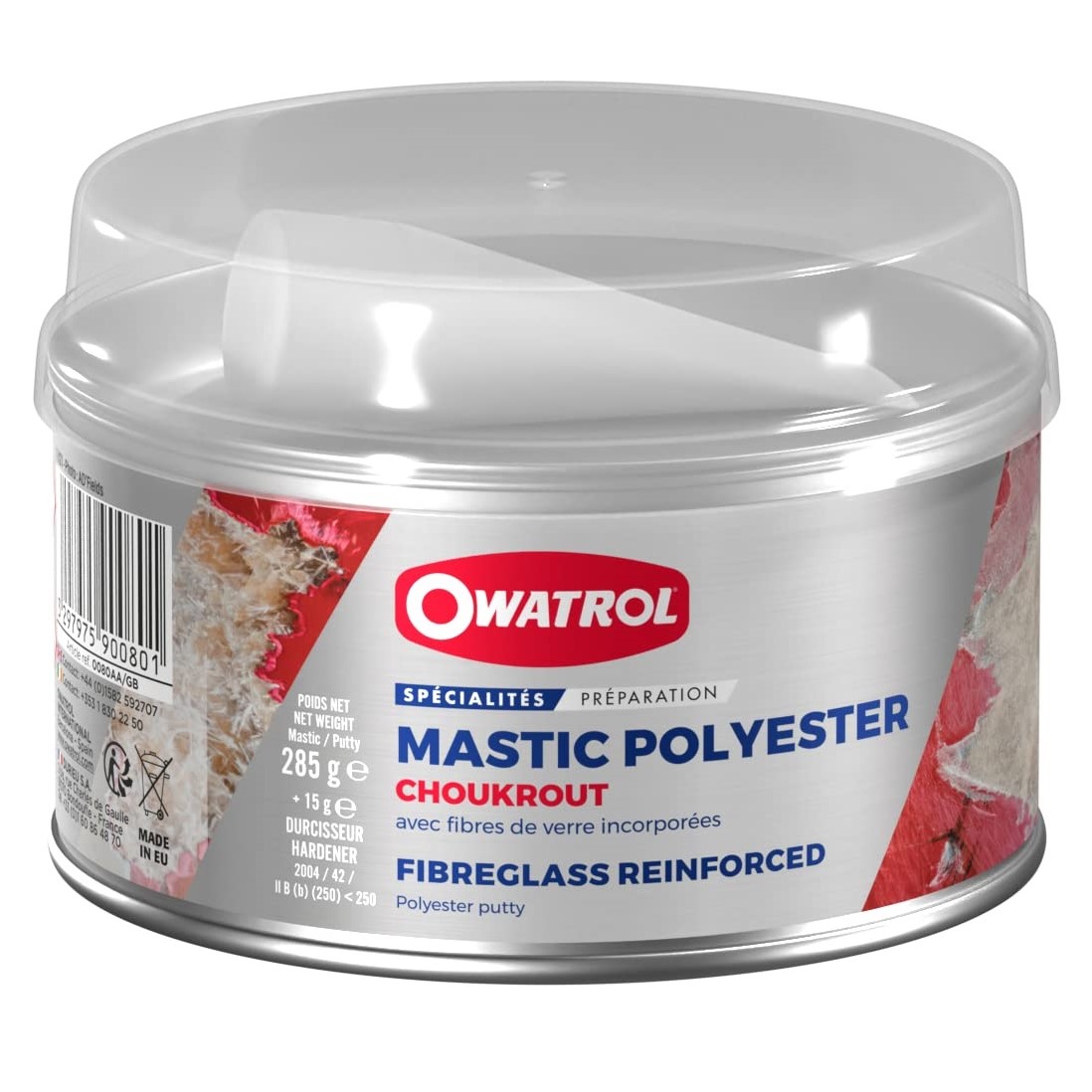 OWATROL® - Mastic polyester CHOUKROUT avec fibres de verre - 300g