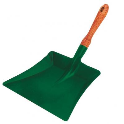 TALIAPLAST - Pelle de ménage acier - vert - l. 263 x L. 420 mm + manche bois