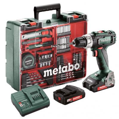 METABO - Perceuse-visseuse sans fil BS 18 L SET + 2 batteries Li-Power 18V 2Ah + 1 chargeur + accessoires - en coffret