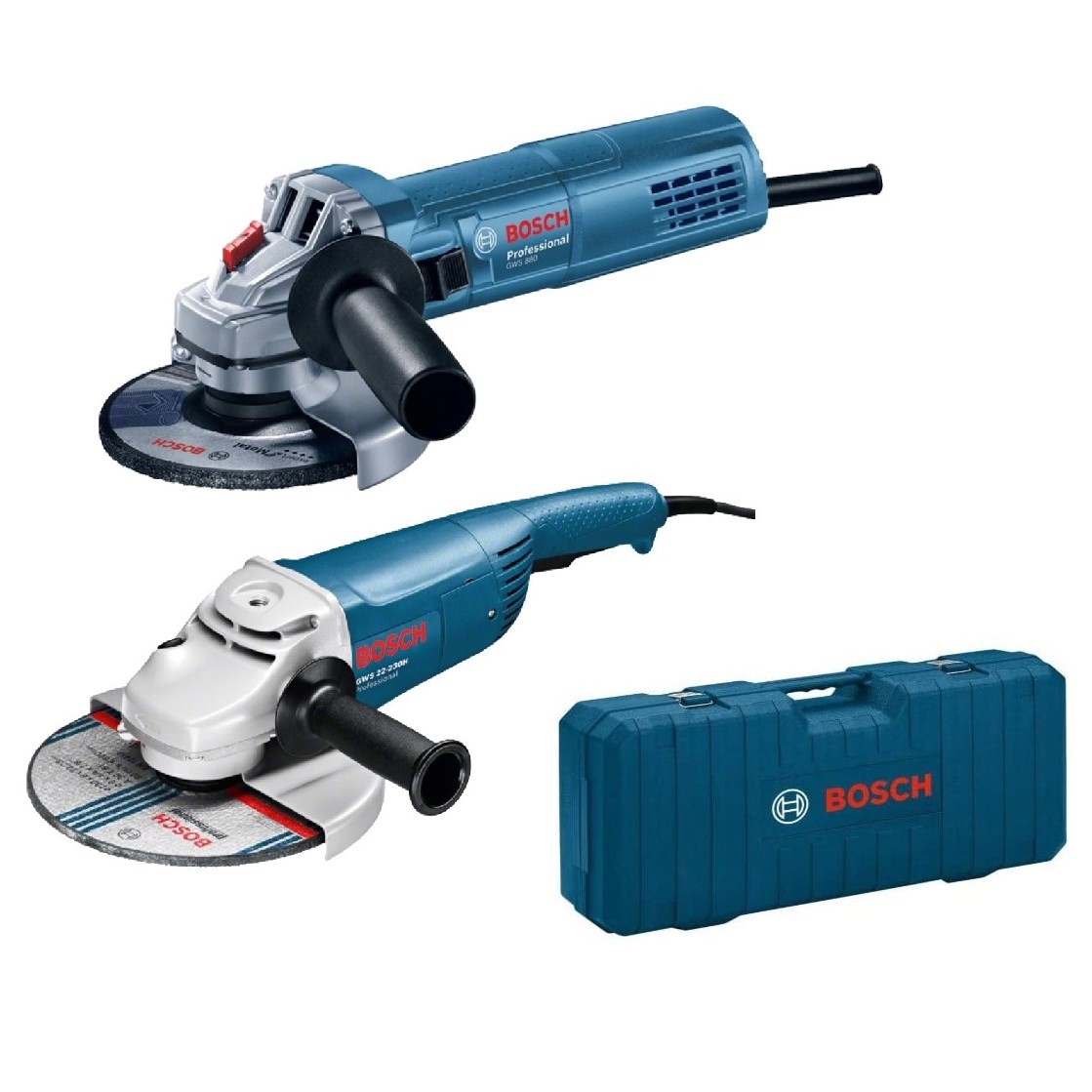 BOSCH - Pack 2 meuleuses d'angle ø230mm + ø125mm - en coffret