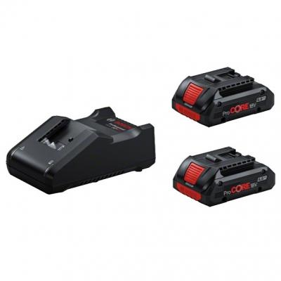 BOSCH - Set de 2 batteries ProCORE Li-ion 18V 4Ah + chargeur