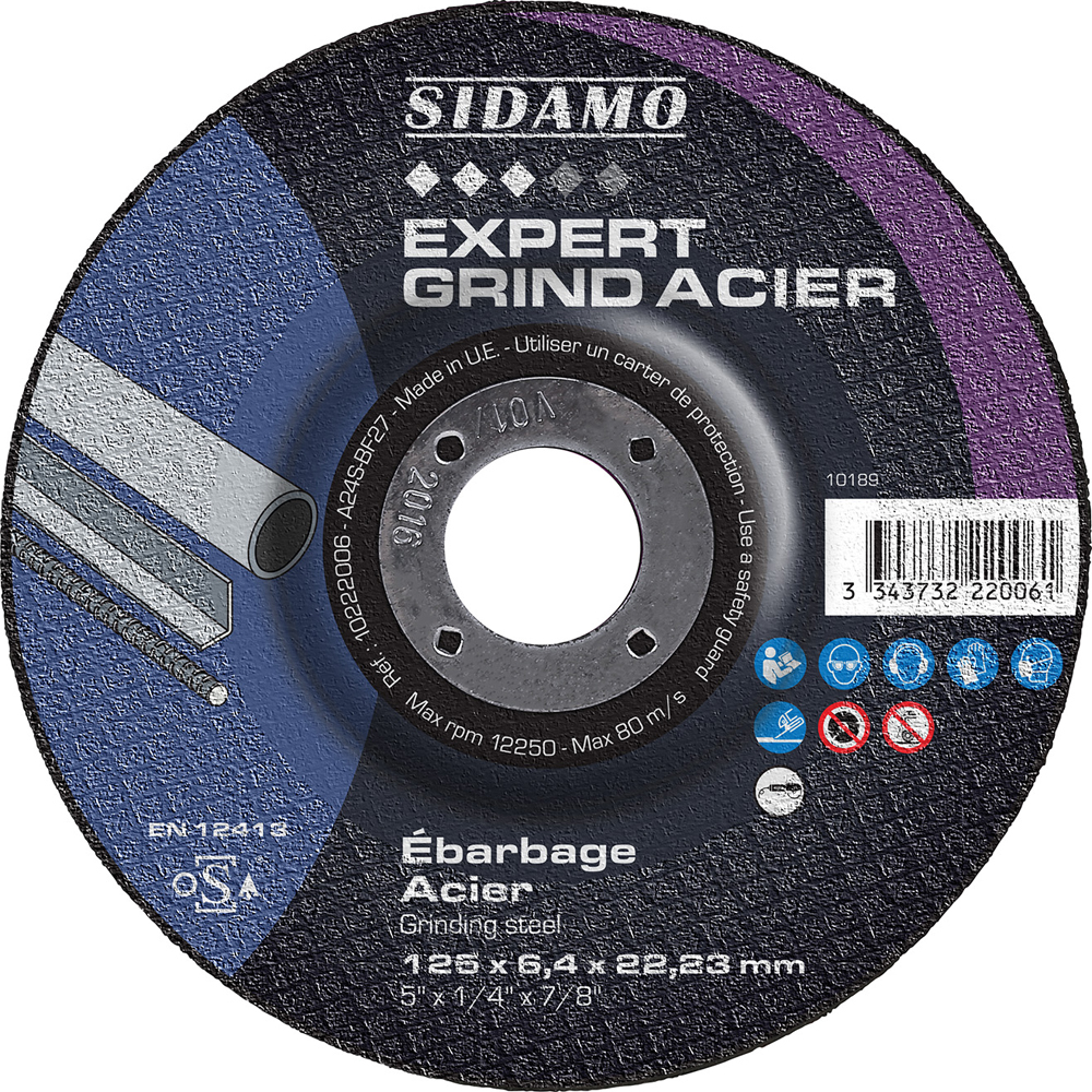 SIDAMO - Disque à ébarber Expert Grind Acier ø125mm