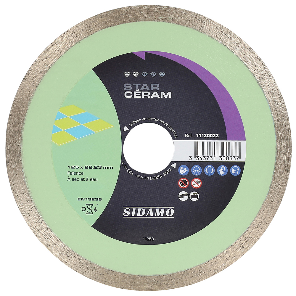 SIDAMO - Disque diamant Star Céram ø125mm