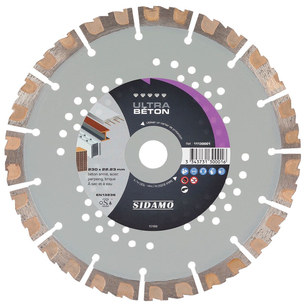 SIDAMO - Disque diamant Ultra Béton ø230mm