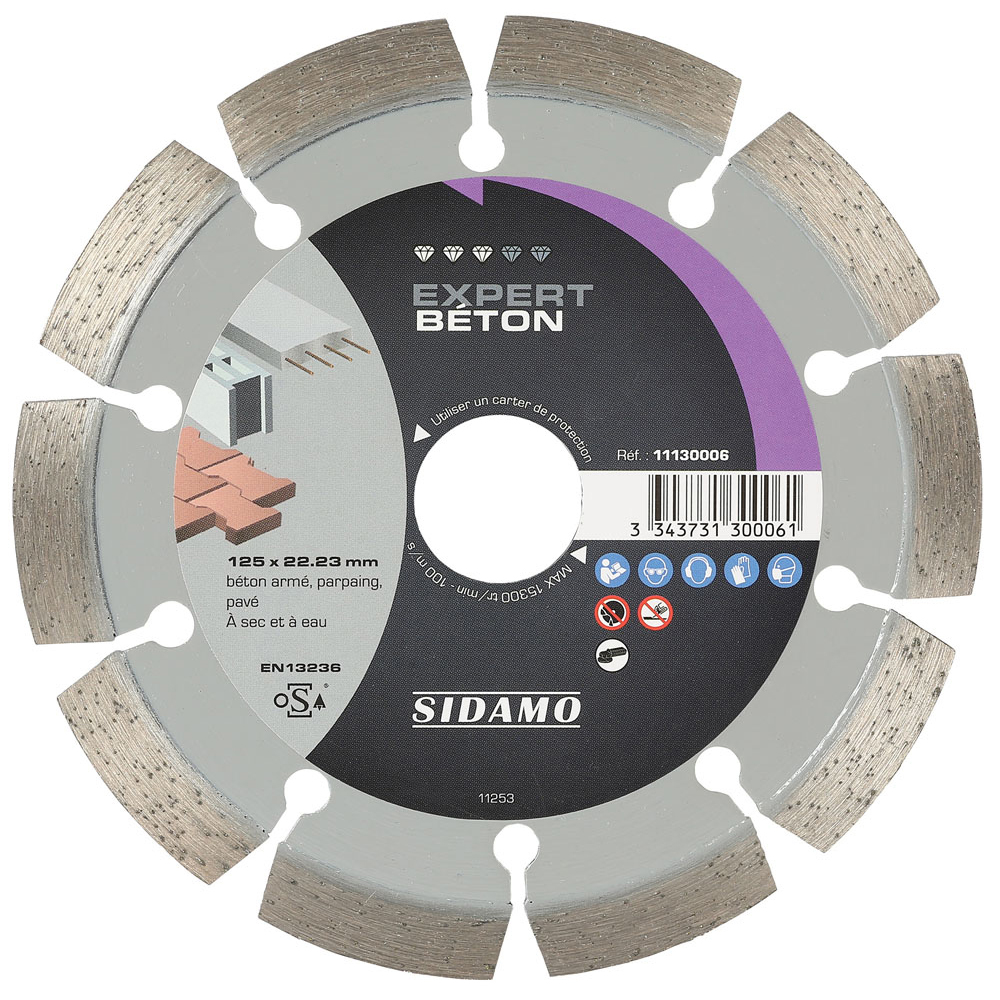 SIDAMO - Disque diamant Expert Béton ø125mm