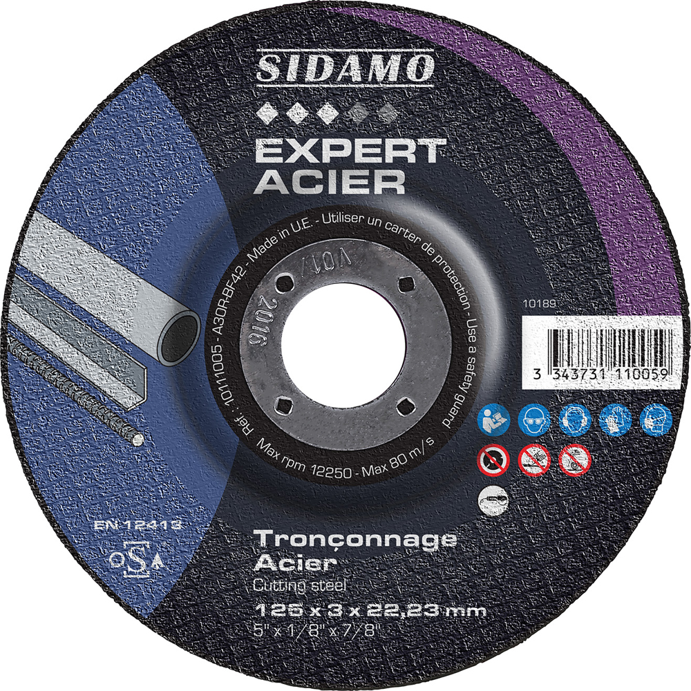 SIDAMO - Disque à tronçonner Expert Acier ø125mm