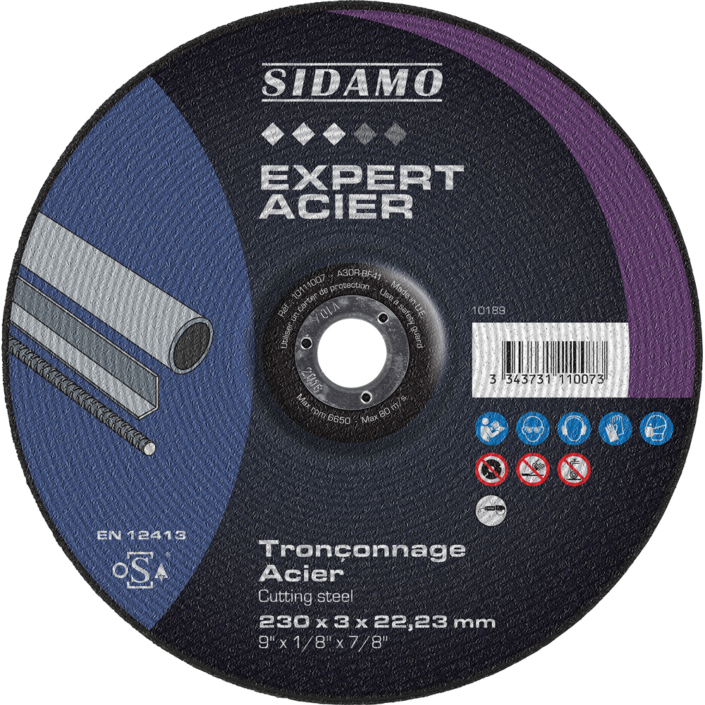 SIDAMO - Disque à tronçonner Expert Acier ø230mm