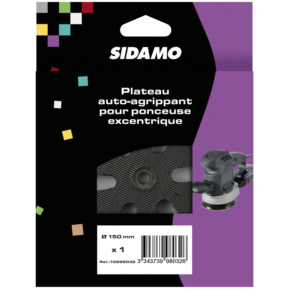 SIDAMO - Plateau support auto-agrippant pour ponceuse ø150mm