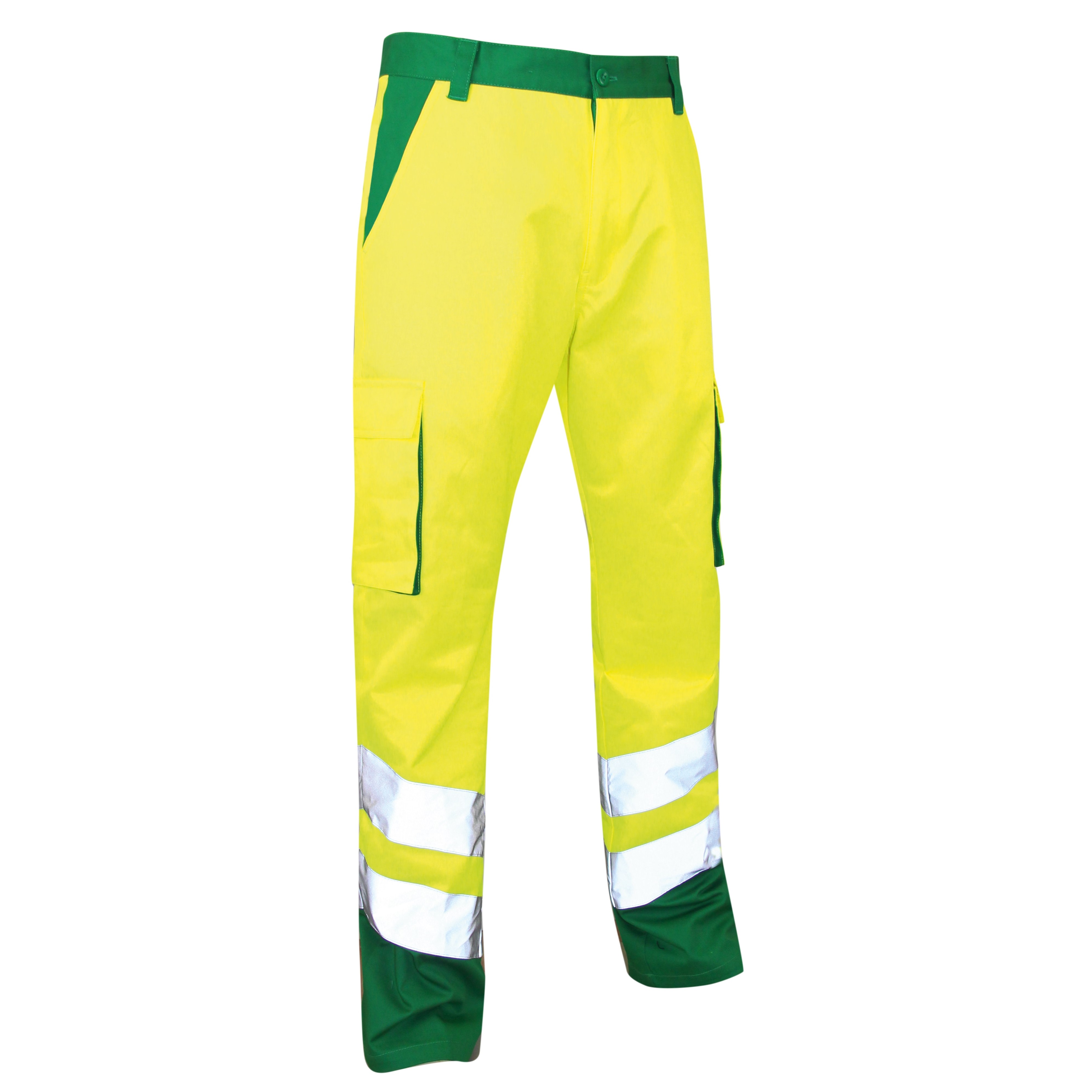 LMA - Pantalon de travail BALISE haute visibilité - jaune fluo et vert - taille 44